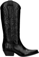 Sacha leren cowboylaarzen zwart