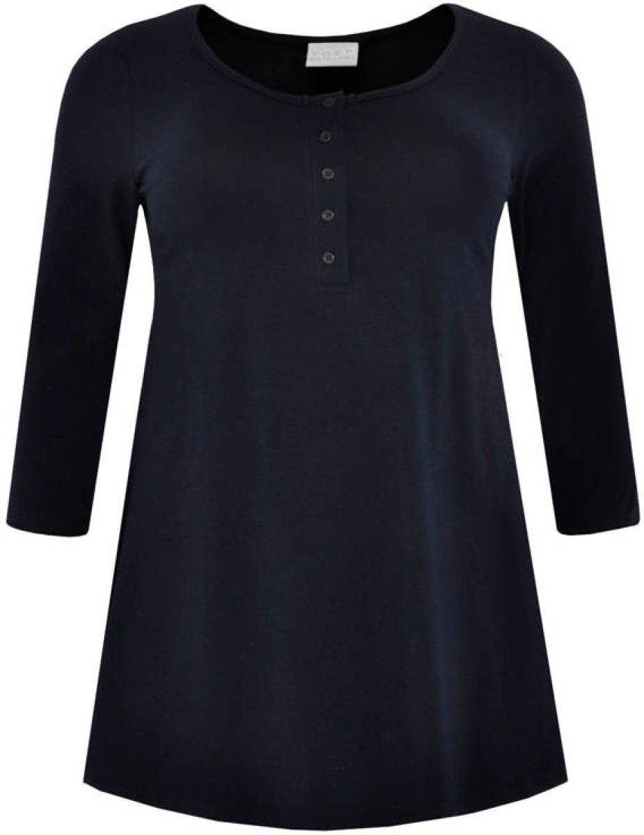Yoek tuniek met biologisch katoen donkerblauw