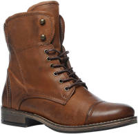 Manfield leren veterboots cognac