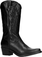Manfield leren cowboylaarzen zwart