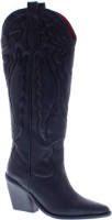 Bronx New-Kole leren cowboylaarzen zwart
