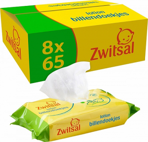 Zwitsal Billendoekjes Babydoekjes Lotion Voordeelverpakking - 520 Stuks