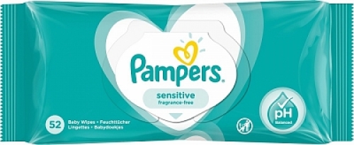Pampers Billendoekjes Babydoekjes Sensitive Navulling - 52 Stuks