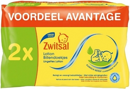 Zwitsal Billendoekjes Babydoekjes Lotion Duo - 144 Stuks