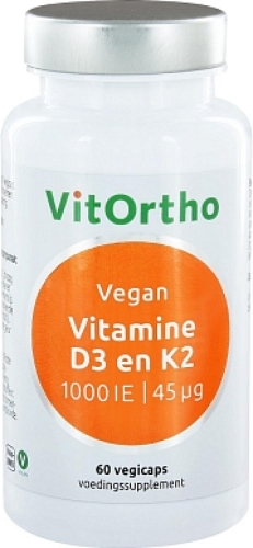Vitortho Vitaminie D3 1000 Ie En K2 45 Mcg Vegan