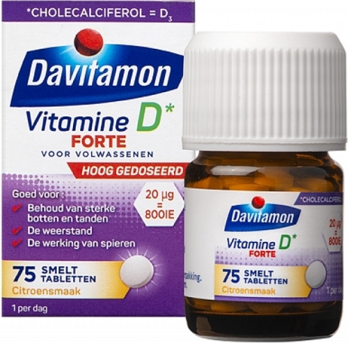 Davitamon Vitamine D3 Forte Smelttablet