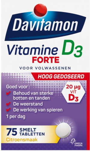Davitamon Vitamine D3 Forte Smelttablet