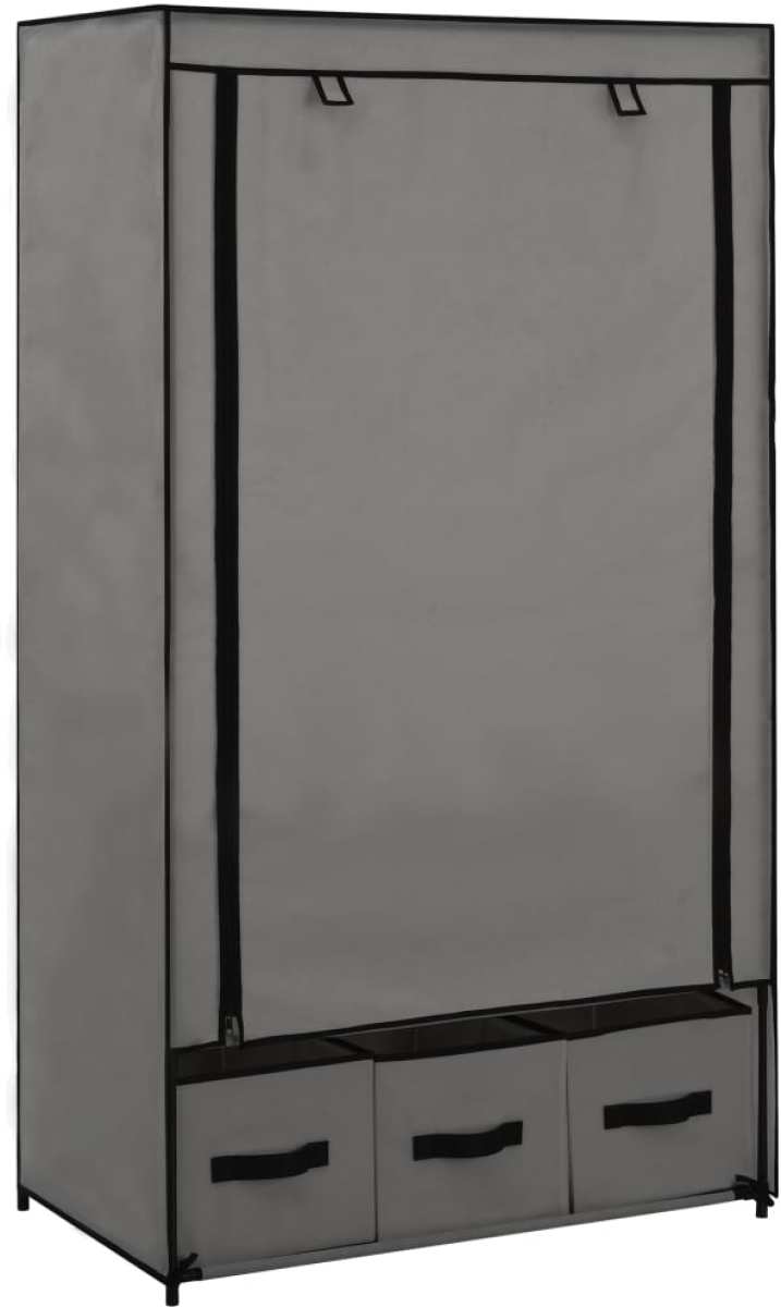 VidaXL Kledingkast 87x49x159 cm stof grijs