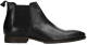 Manfield leren chelsea boots zwart