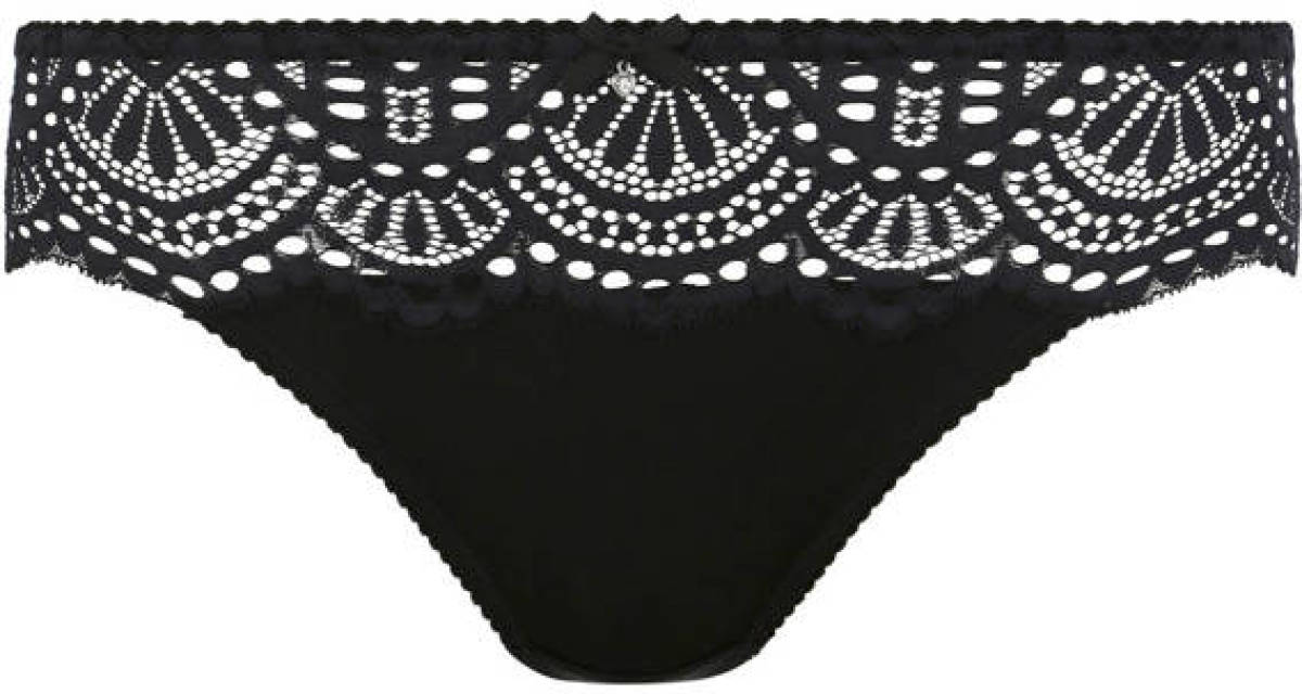 Lascana string met kant zwart