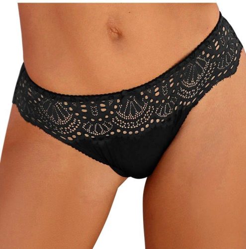 Lascana string met kant zwart