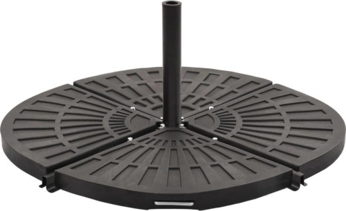 VidaXL Parasolvoetplaat waaiervormig 20 kg zwart