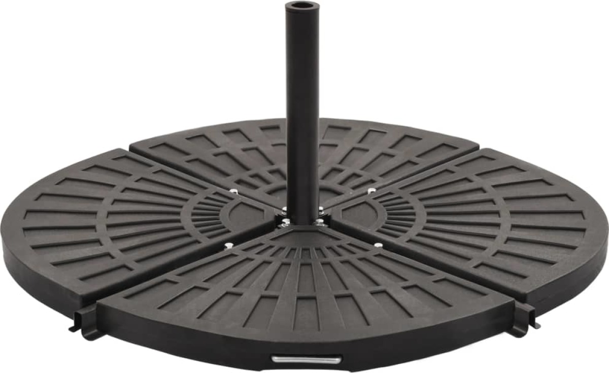 VidaXL Parasolvoetplaat waaiervormig 20 kg zwart