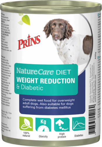 Prins NatureCare Diet Weight Reduction&Diabetic Hond Natvoer 400 gr