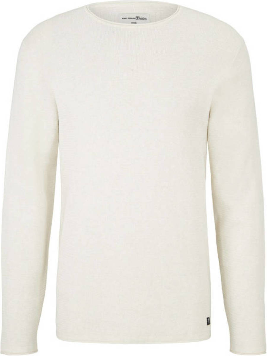 Tom tailor Denim fijngebreide trui ecru