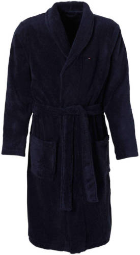 Tommy hilfiger badstof badjas donkerblauw
