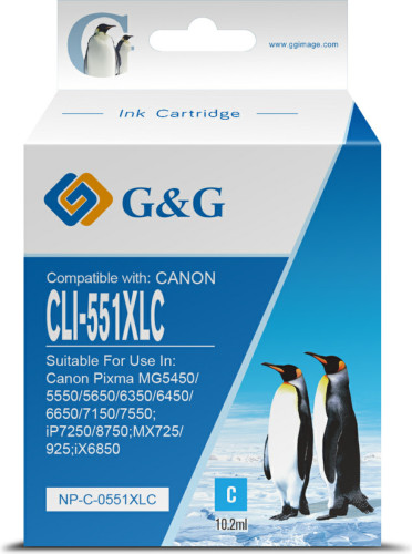 G&G CLI-551XL Cartridge Cyaan