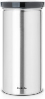 Brabantia voorraadpot voor 18 koffie- en theepads - Matt Steel FPP/Grey
