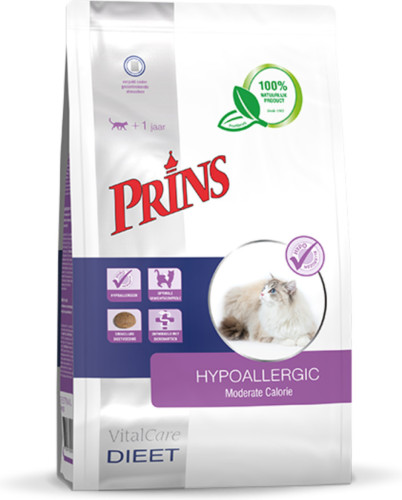 Prins VitalCare Dieet Hypoallergic Moderate Calorie Kattenvoer 5 kg