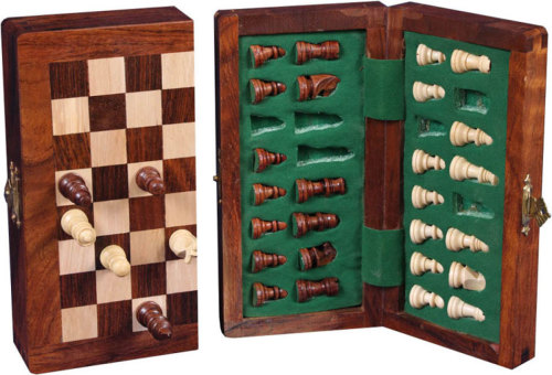 Longfield Games Longfield Sheesham schaakset - magnetisch - 13 x 25 cm