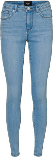 VERO MODA high waist skinny jeans met biologisch katoen light denim
