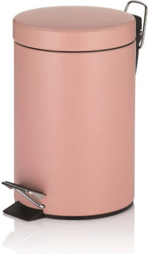 Monaco Pedaal Afvalemmer - 3 liter - Roze - Kela