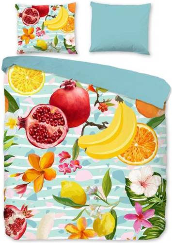 Good Morning Fruities dekbedovertrek - 1-persoons (140x200/220 cm + 1 sloop) - Katoen - Multi