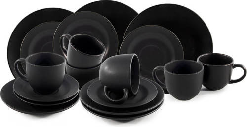 Easyline Koffieset Black Tie 18-Delig