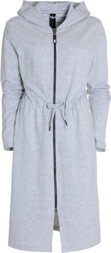 Seahorse jersey badjas met ritssluiting en capuchon lichtgrijs