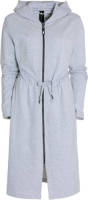 Seahorse jersey badjas met ritssluiting en capuchon lichtgrijs