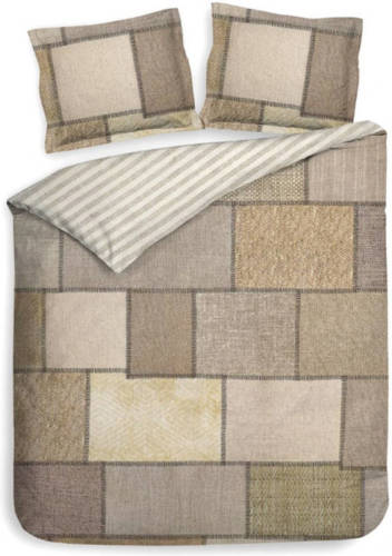 Heckett & Lane dekbedovertrek Rida - Woven Beige - Lits-jumeaux 240x200/220 cm