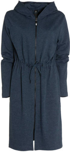 Seahorse jersey lounge badjas met ritssluiting en capuchon antraciet