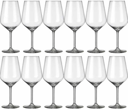 Royal Leerdam 12x Luxe wijnglazen voor witte wijn 380 ml Carre - 38 cl - Witte wijn glazen - Wijn drinken - Wijnglazen van glas