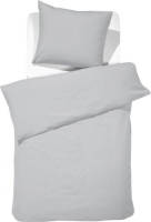 Damai Organic Satijn dekbedovertrek - 1-persoons (140x200/220 cm + 1 sloop) - Katoen satijn - Light grey