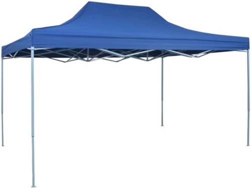 VidaXL Partytent inklapbaar 3x4 m staal blauw