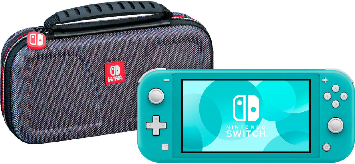 Nintendo Switch Lite Turquoise + Bigben Officiële Nintendo Switch Lite Beschermtas