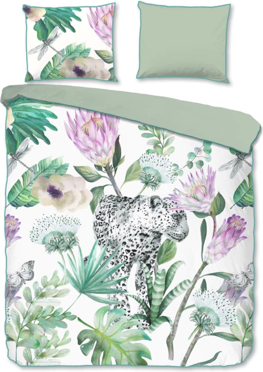 Descanso Dekbedovertrek VOLTERRA 140x200/220 cm groen