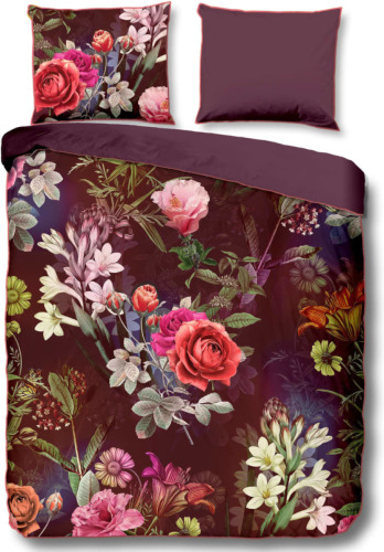 Descanso Dekbedovertrek SIMONE 140x200/220 cm bordeaux