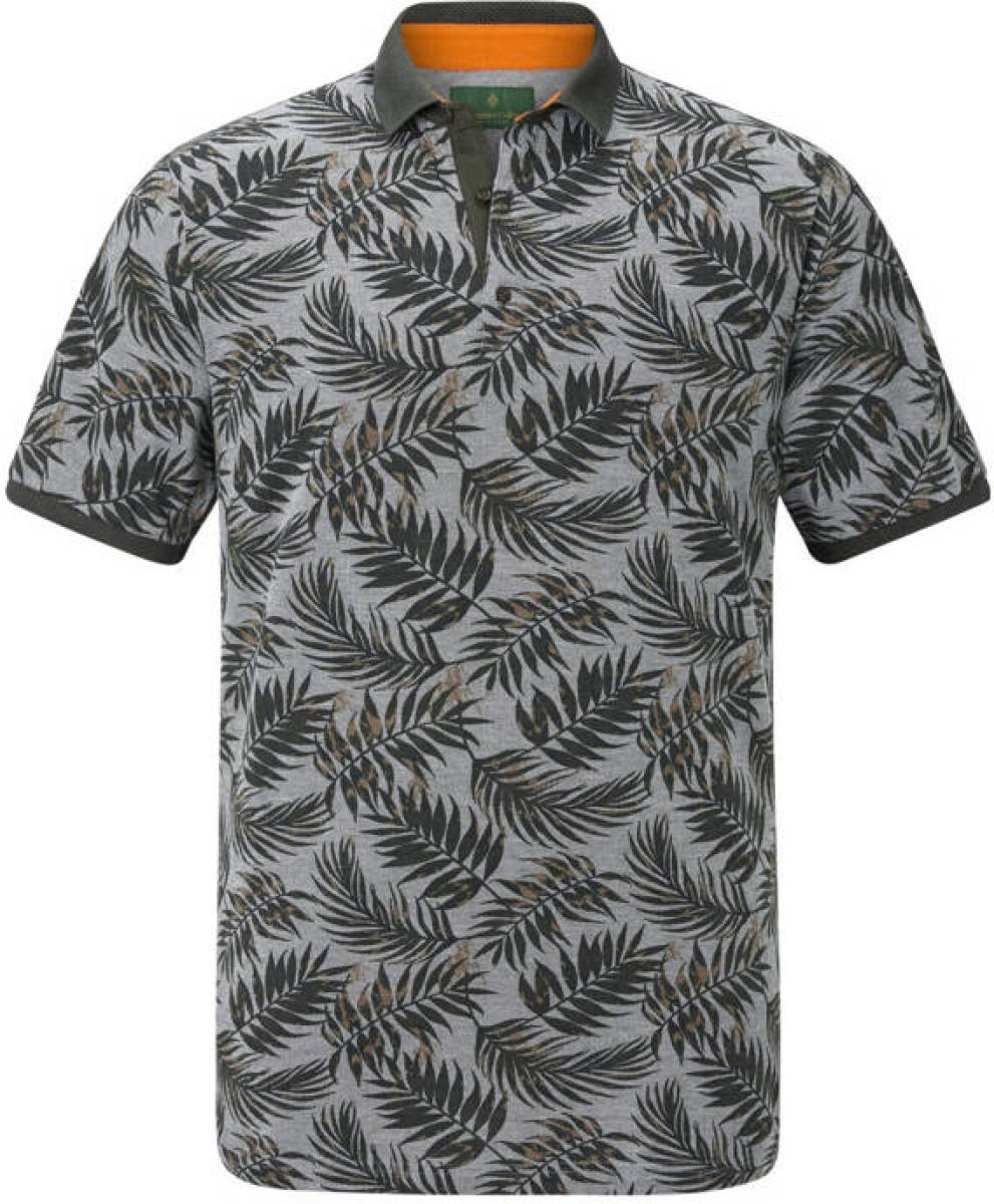 Charles Colby polo Earl Angus Plus Size grijs