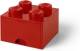 Set van 4 - Opberglade Brick 4, Rood - LEGO