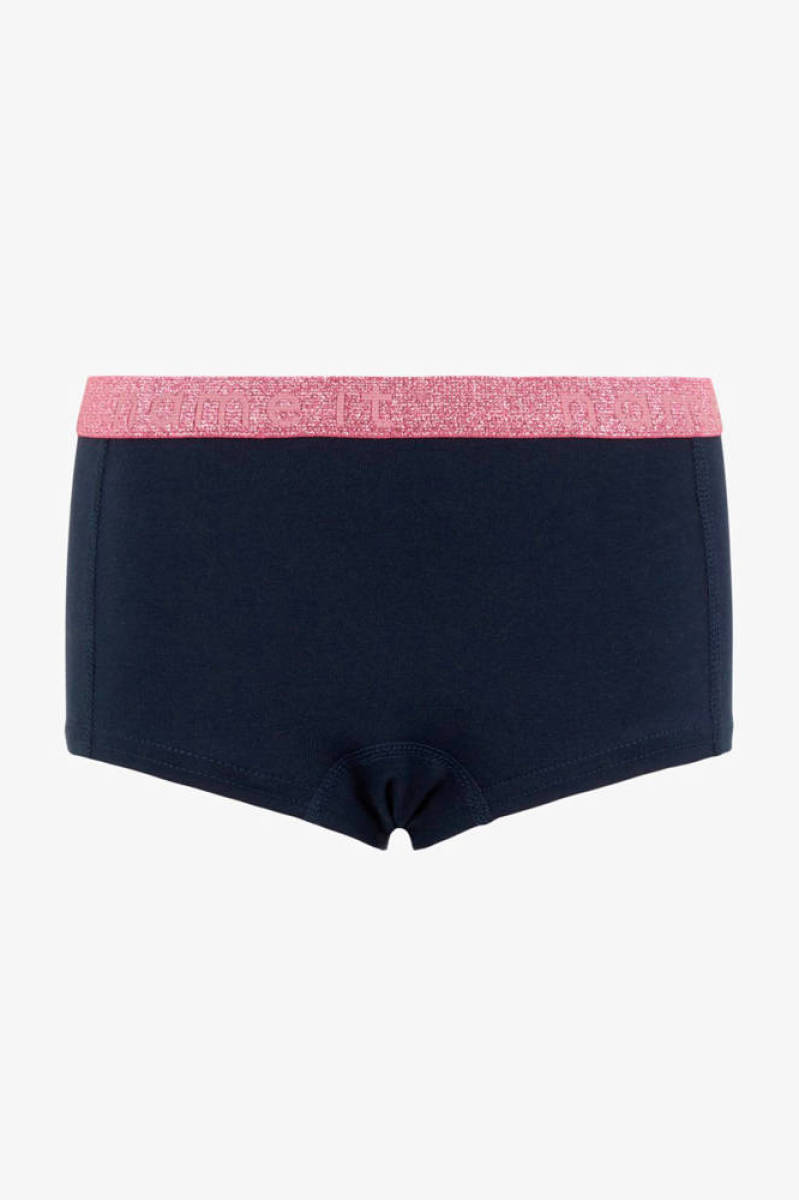 NAME IT KIDS short - set van 2 roze/donkerblauw