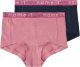 NAME IT KIDS short - set van 2 roze/donkerblauw