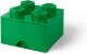 Set van 2 - Opberglade Brick 4, Groen - LEGO