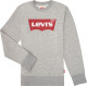 Levi's Kids sweater Batwing met logo grijs melange