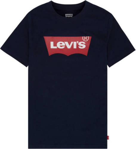 Levi's Kids T-shirt Batwing met logo donkerblauw