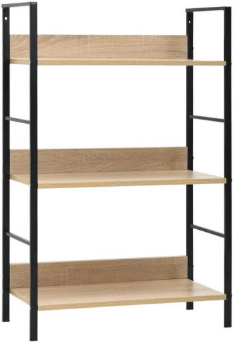 VidaXL Boekenkast met 3 schappen 60x27,6x90,5 cm spaanplaat eikenkleur