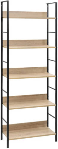 VidaXL Boekenkast 5 schappen 60x27,6x158,5 cm spaanplaat eikenkleurig