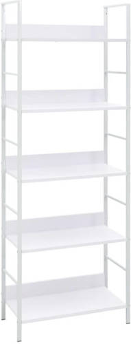 VidaXL Boekenkast 5 schappen 60x27,6x158,5 cm spaanplaat wit