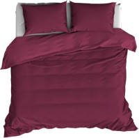 De Witte Lietaer Olivia dekbedovertrek - 2-persoons (200x200/220 cm + 2 slopen) - Katoen satijn - Beet Red