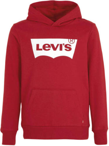 Levi's Kids hoodie met logo rood/wit